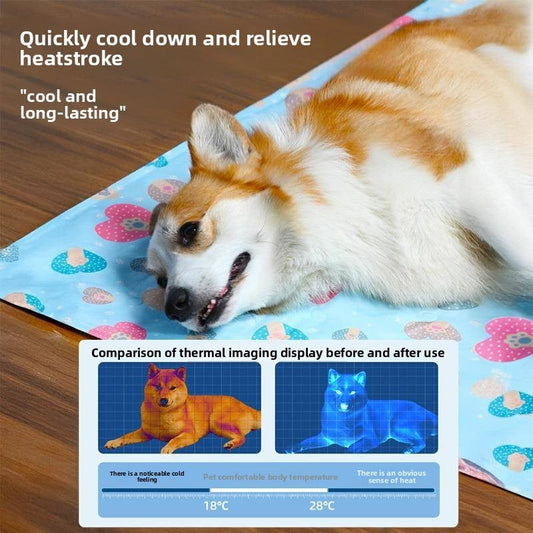Pet ice pad dog cat cooler mat summer ice bed sleeping floor mat cooling supplies ice nest