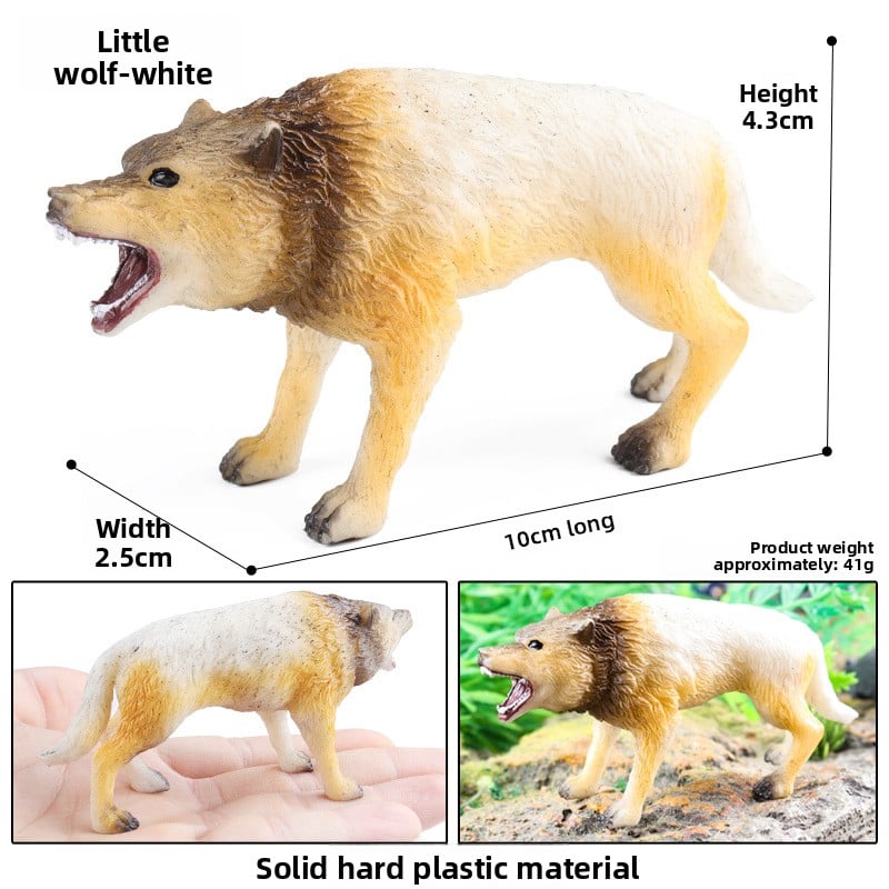 Solid Simulation Wild Wolf Animal Model for Kids Educational Toy