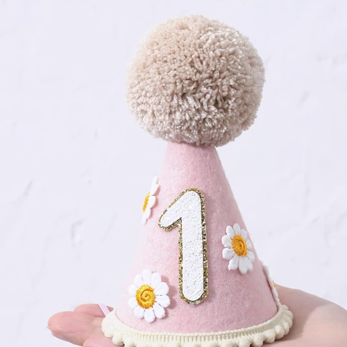 Daisy ins baby birthday hat decoration photo props digital children's year-old baby party headdress layout