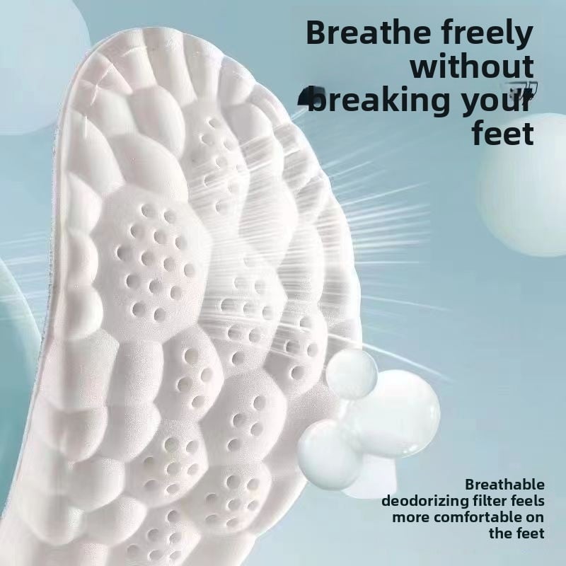 Full insoles for men and women, anti-odor, sweat-absorbing, breathable and highly elastic