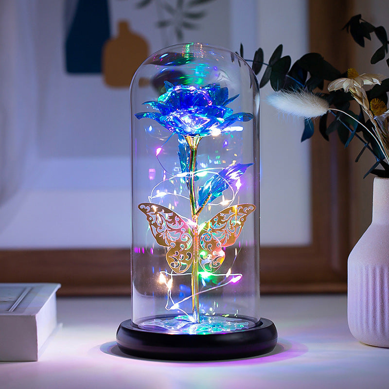 Eternal flower glass cover