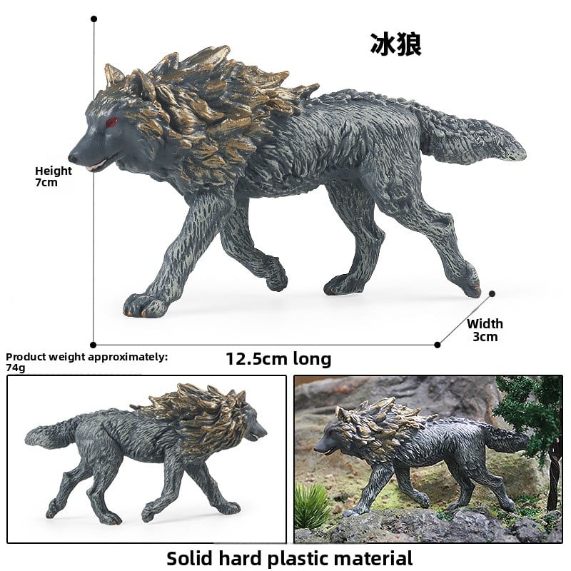 Solid Simulation Wild Wolf Animal Model for Kids Educational Toy