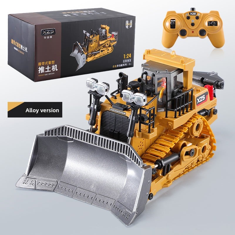 children's remote control excavator engineering vehicle alloy digging dump truck bulldozer toys