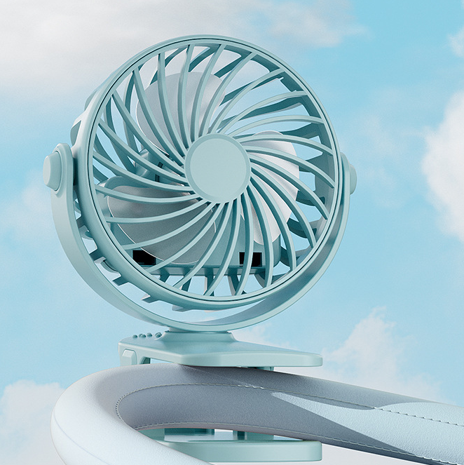 Multi-function Clip Fan Dormitory Portable Wall-hanging Circulating Small Fan USB Lighting Desktop Fan