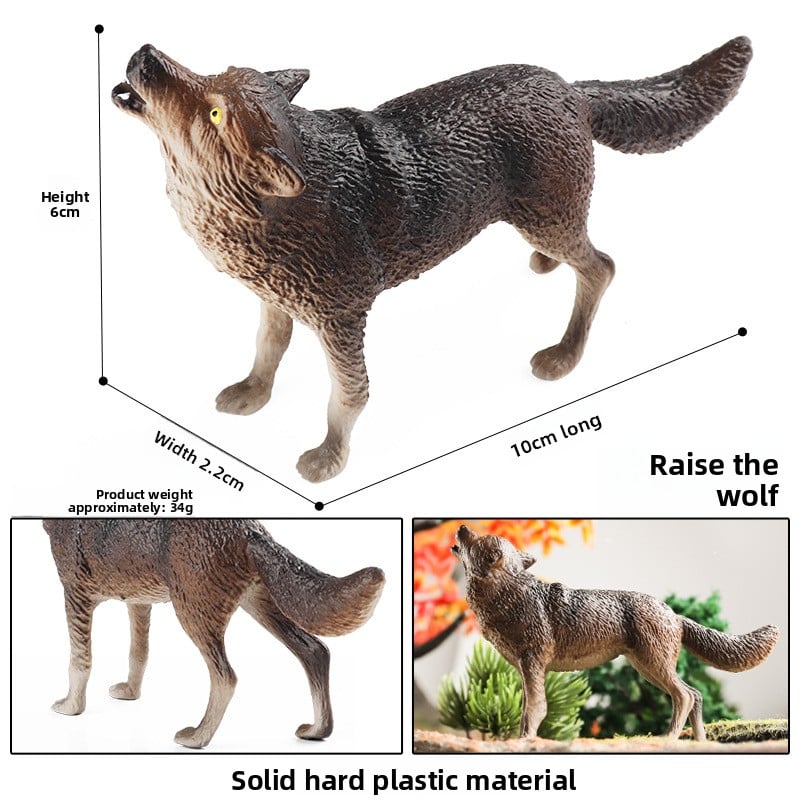 Solid Simulation Wild Wolf Animal Model for Kids Educational Toy
