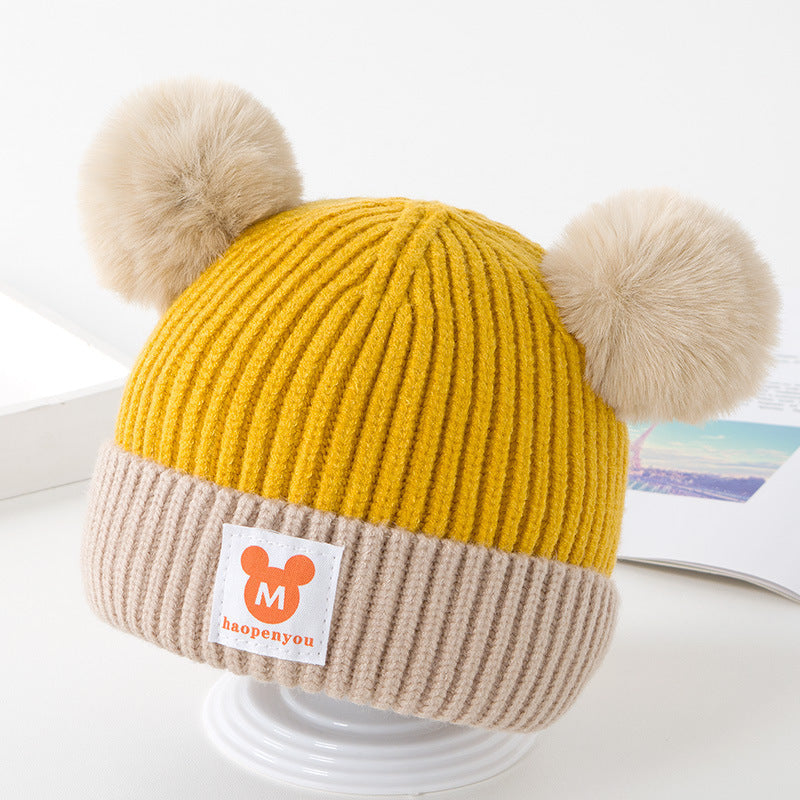 Autumn and winter baby hat