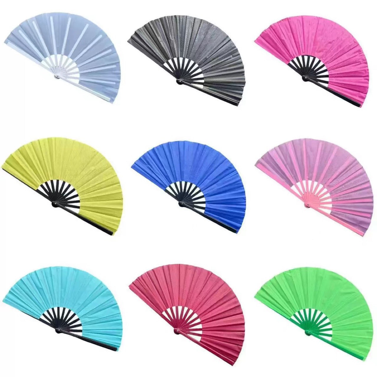 Colorful Pattern Kung Fu Fan