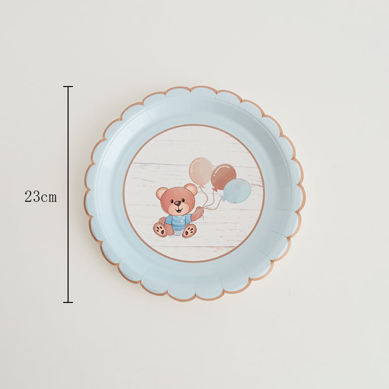 Pet Small Dog Cat Dog Birthday Dress Cake Digital Candle Cute Animal Blue Bib Paper Tray