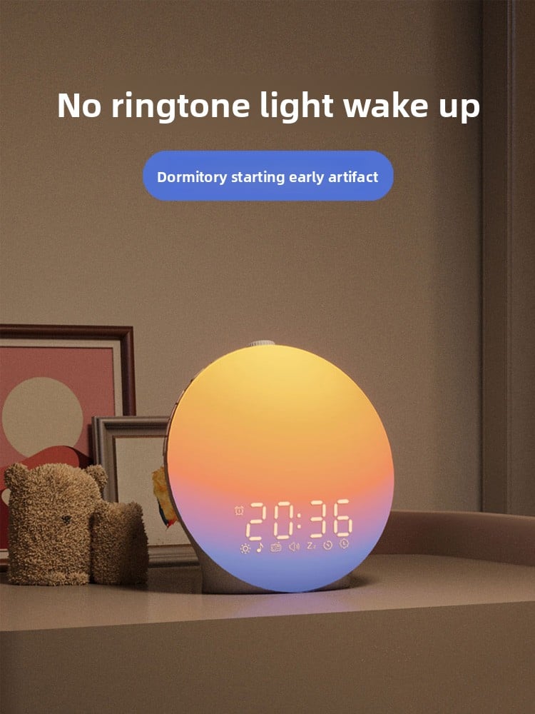 Simulated Sunrise Nature Wake-Up Light Dormitory Wake-Up Light Timed Light Sunrise Alarm Clock Wake up Early Handy Gadget