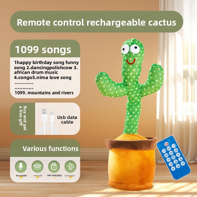 Talking Dancing Cactus Toy for Babies (0?1 Years)