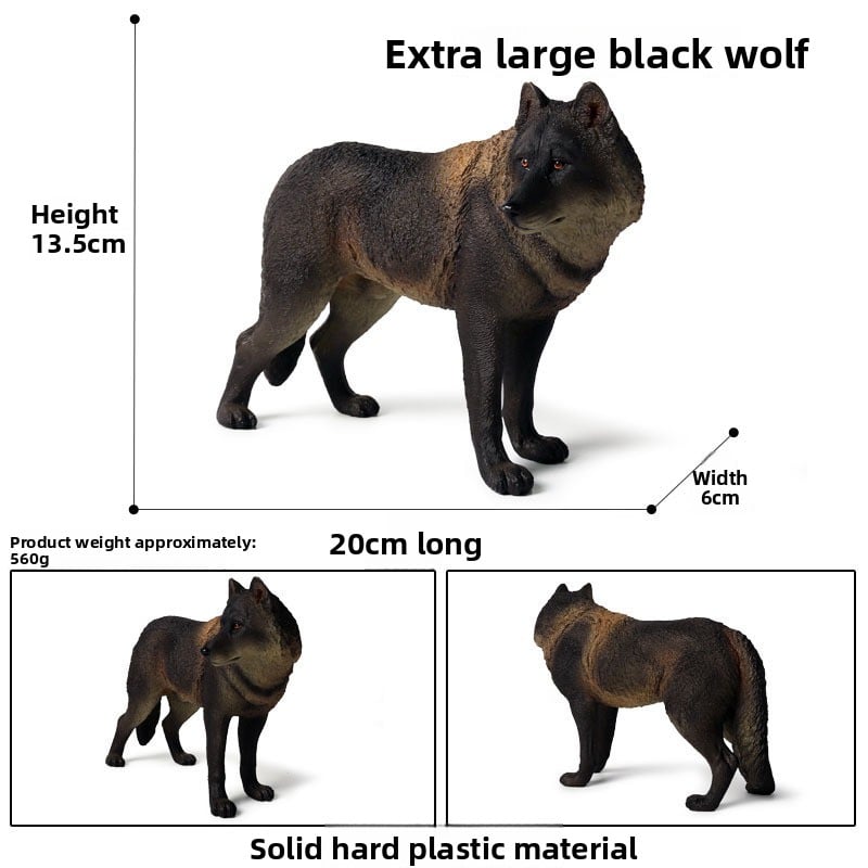 Solid Simulation Wild Wolf Animal Model for Kids Educational Toy