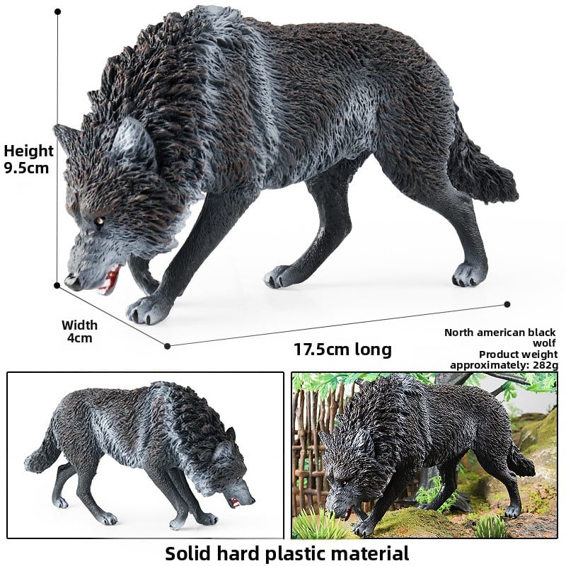 Solid Simulation Wild Wolf Animal Model for Kids Educational Toy