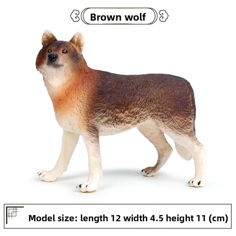 Solid Simulation Wild Wolf Animal Model for Kids Educational Toy