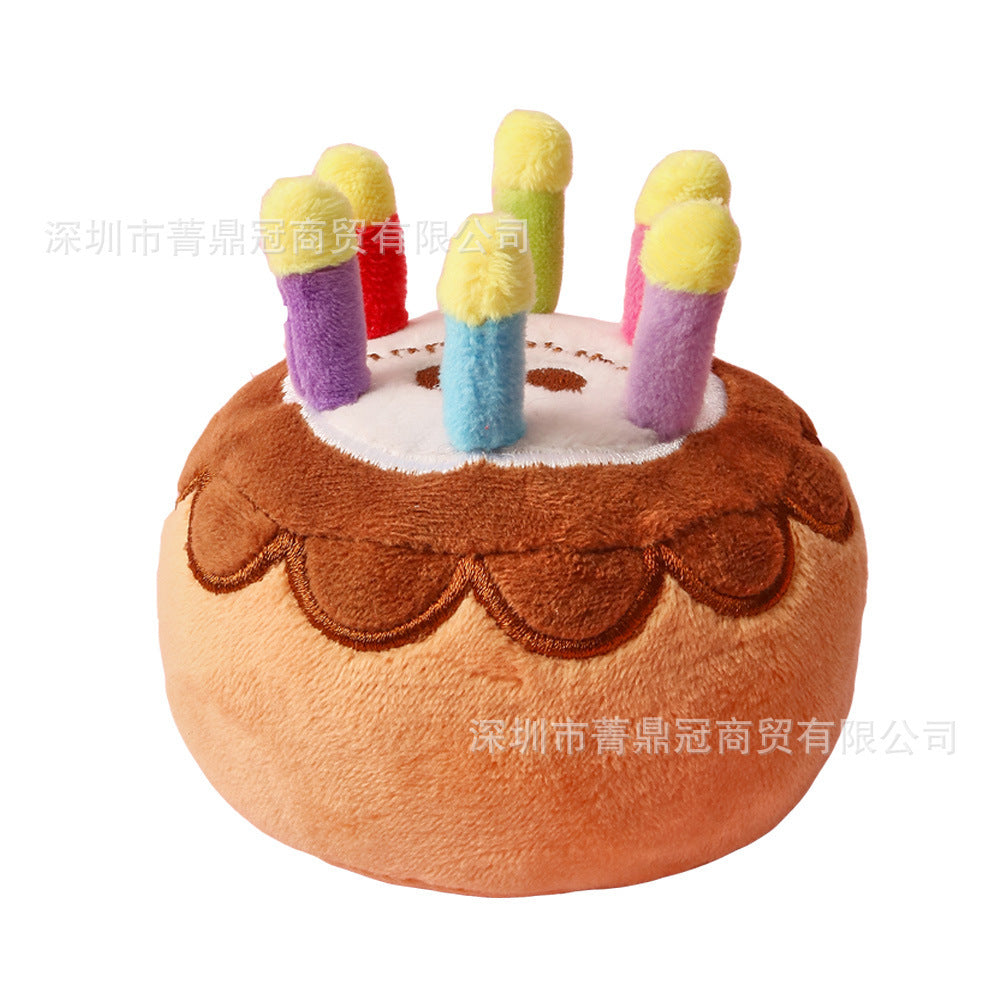 Dog pet toy plush sound variety food chips hamburger chicken leg bite toy cat pet supplies