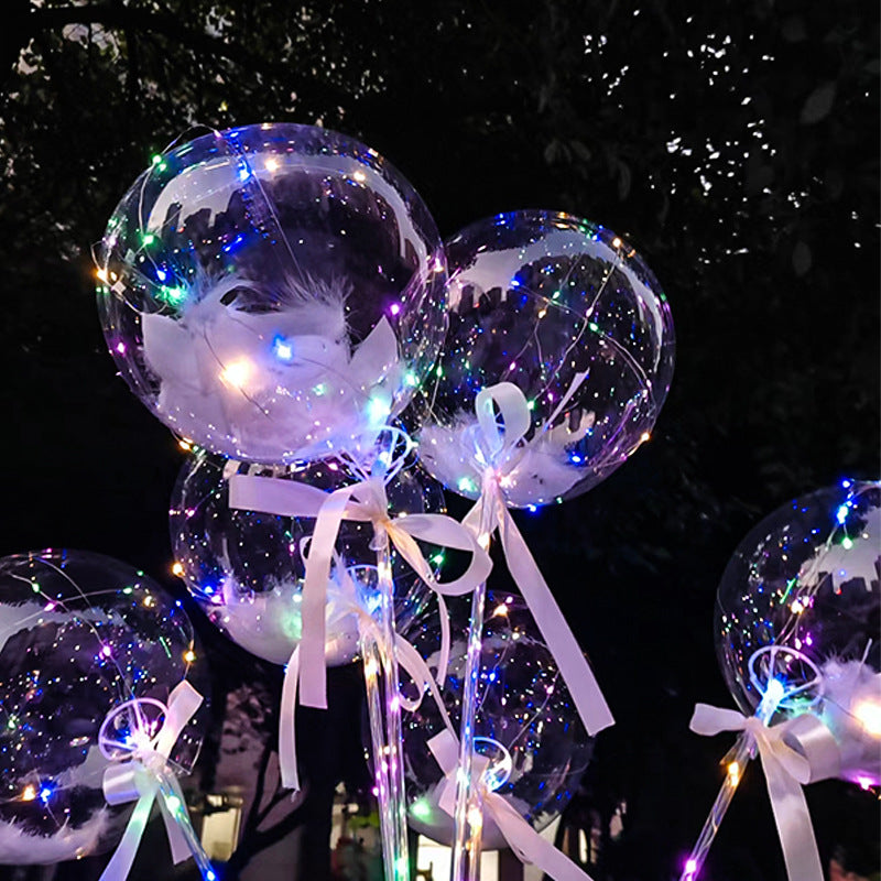 led the string of lights balloons