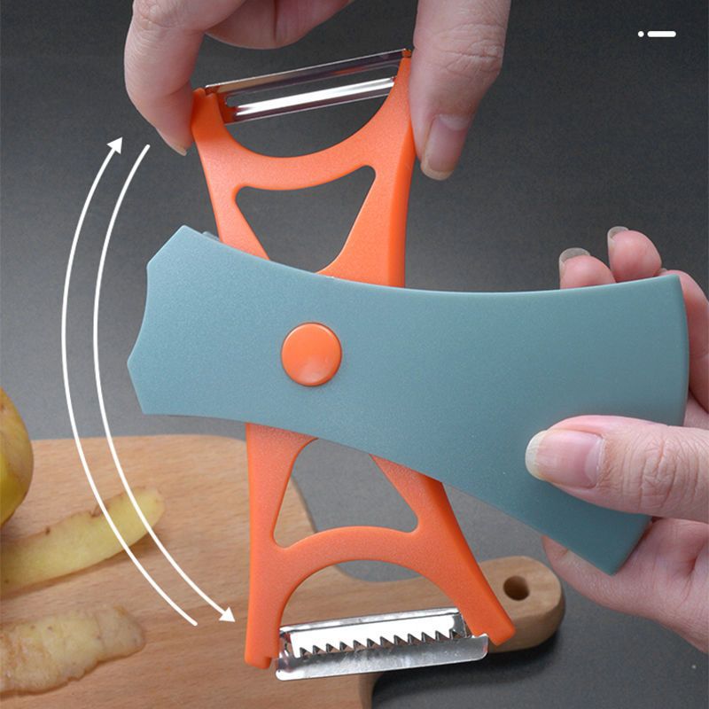 Household Kitchen Gadgets Multifunctional Stainless Steel Plastic Peeler