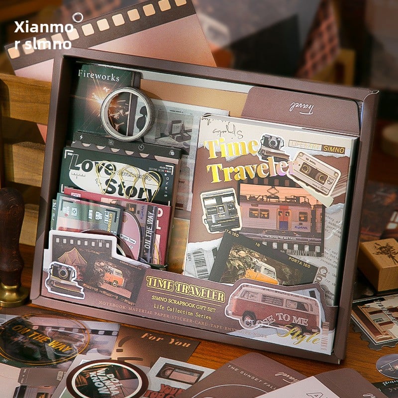 Retro planner book sticker sticky note planner material set