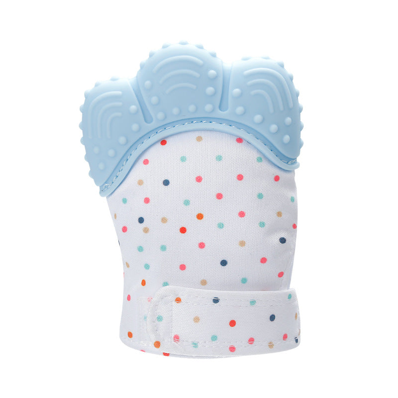 Baby anti-biting silicone teething gloves