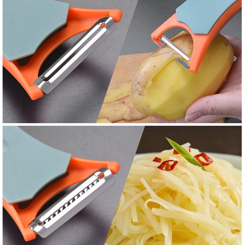Household Kitchen Gadgets Multifunctional Stainless Steel Plastic Peeler