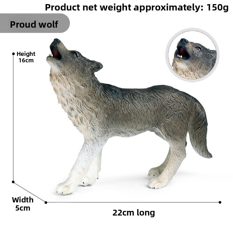 Solid Simulation Wild Wolf Animal Model for Kids Educational Toy