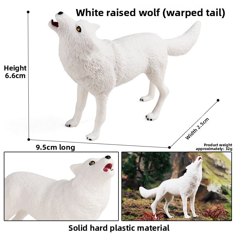 Solid Simulation Wild Wolf Animal Model for Kids Educational Toy