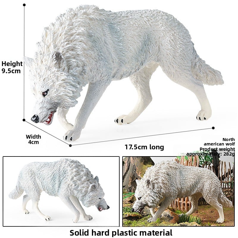 Solid Simulation Wild Wolf Animal Model for Kids Educational Toy