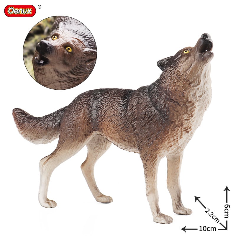 Solid Simulation Wild Wolf Animal Model for Kids Educational Toy
