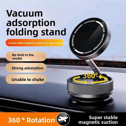 Car metal mobile phone bracket 2025 new suction cup vacuum adsorption car special navigation magnetic suction fixing bracket