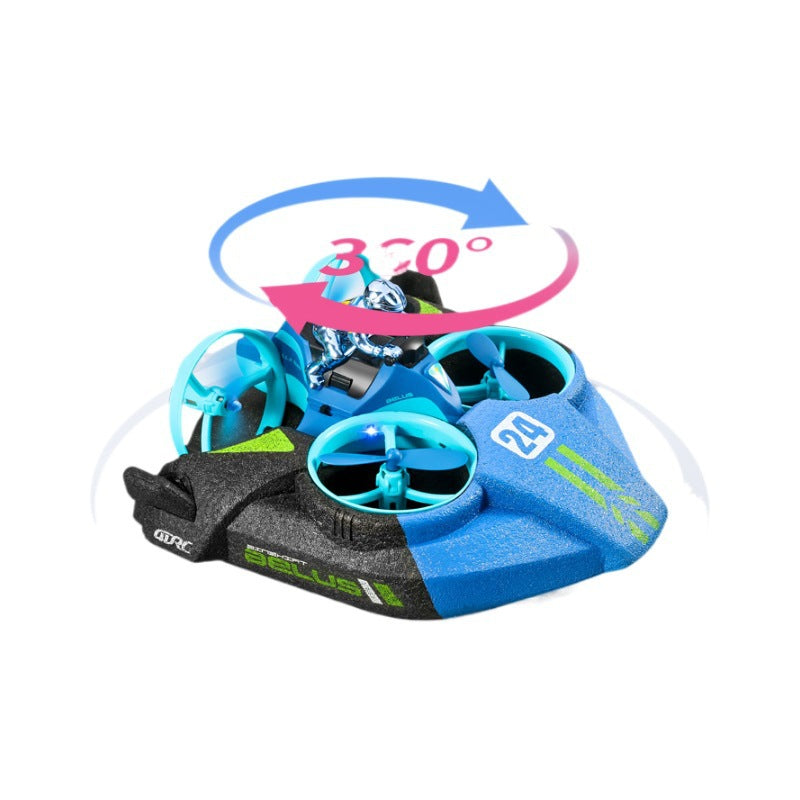 Three-in-one remote control aircraft toy for land, sea and air