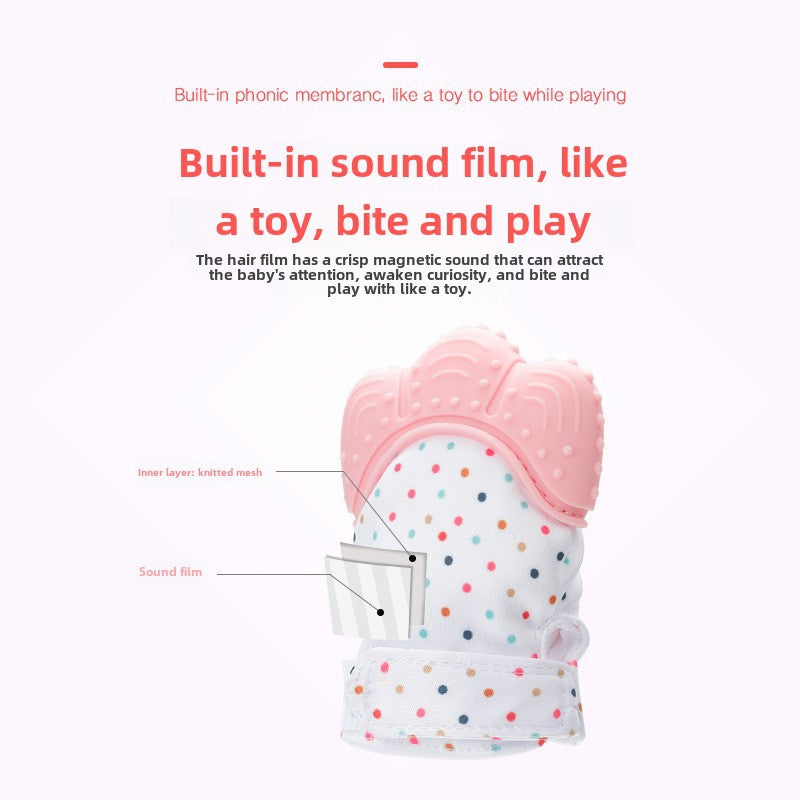 Baby anti-biting silicone teething gloves