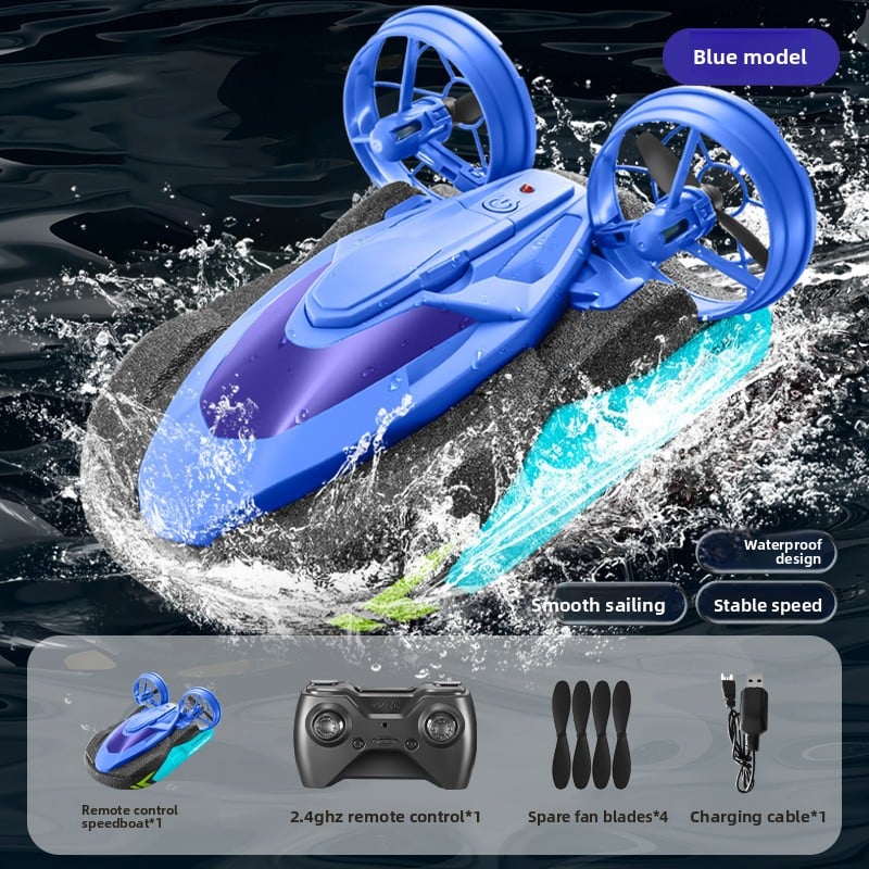 Three-in-one remote control aircraft toy for land, sea and air