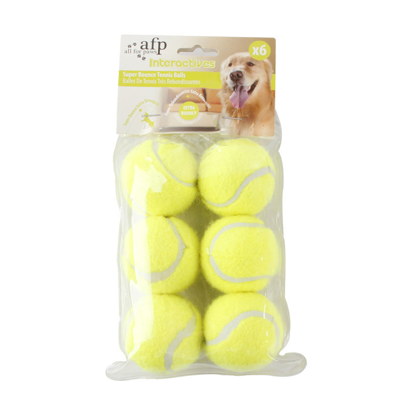 AFP tennis dog toy three sizes pet toy dog bite-resistant ball plush material outdoor playing elastic ball