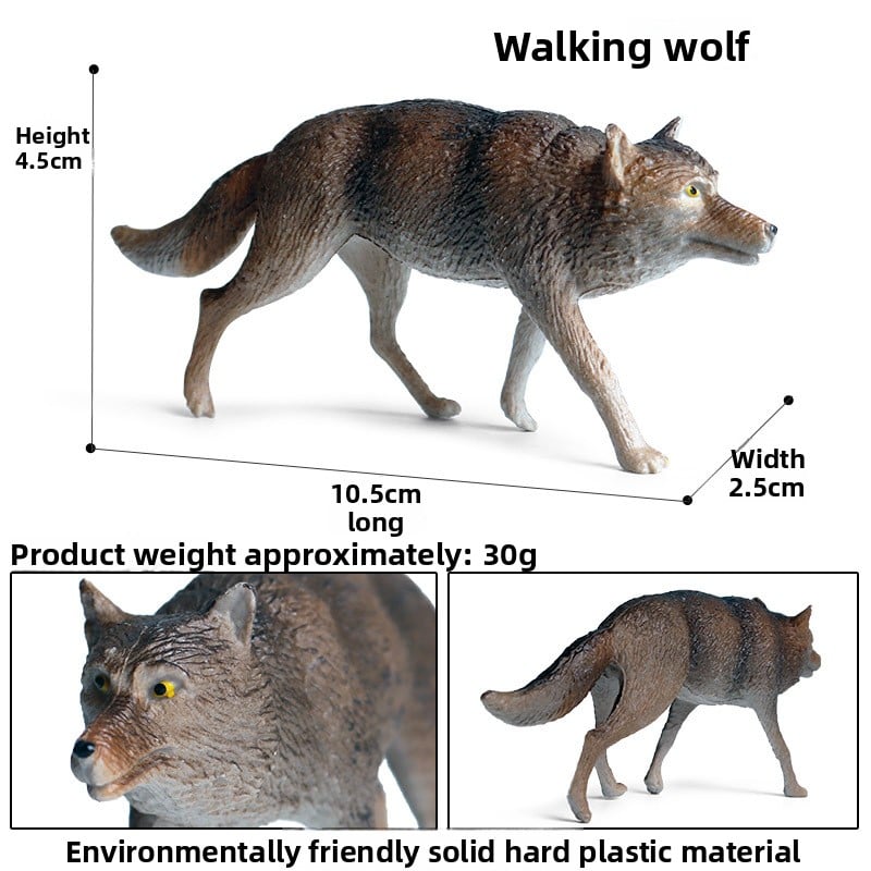 Solid Simulation Wild Wolf Animal Model for Kids Educational Toy