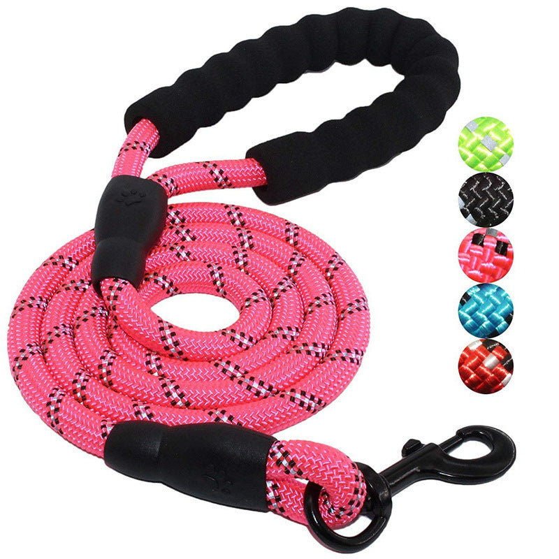 Dog Rope Pet Products Traction Rope Reflective Nylon Round Rope Dog Walking Rope Dog Traction Dog Chain
