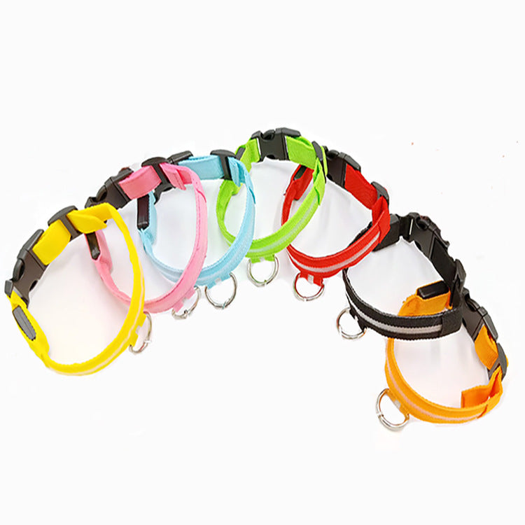 New LED Dog Collar - USB Rechargeable Glowing Pet Collar for Small & Large Dogs, Anti-Lost Safety Necklace