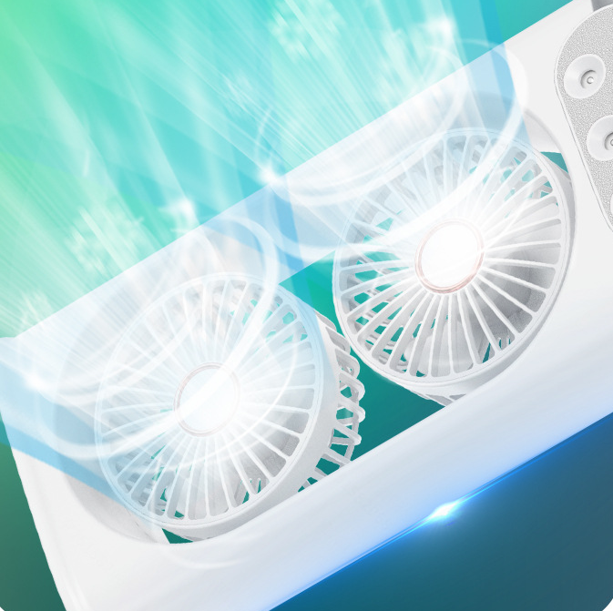 Three-hole double-head spray fan