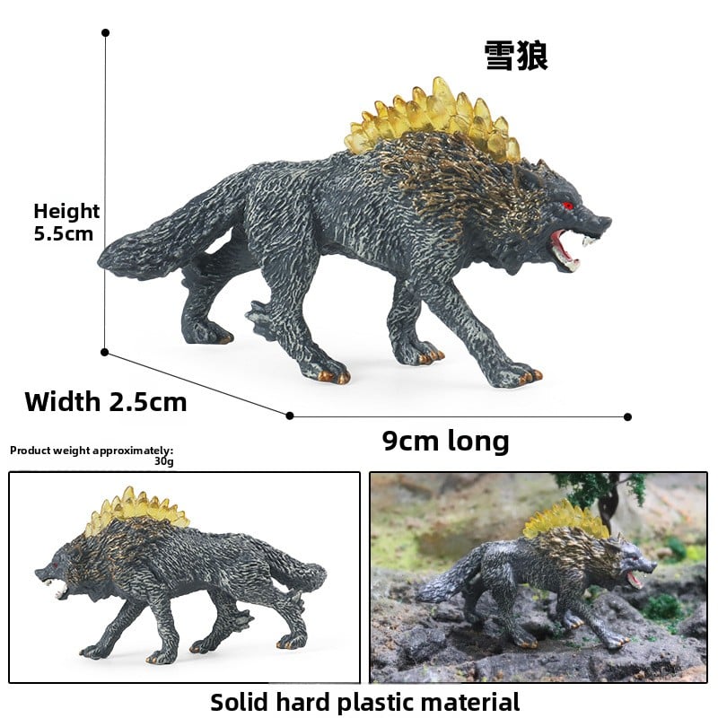 Solid Simulation Wild Wolf Animal Model for Kids Educational Toy