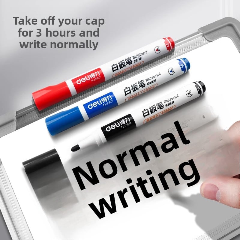 The large tip of the water-based marker pen can be refilled with ink