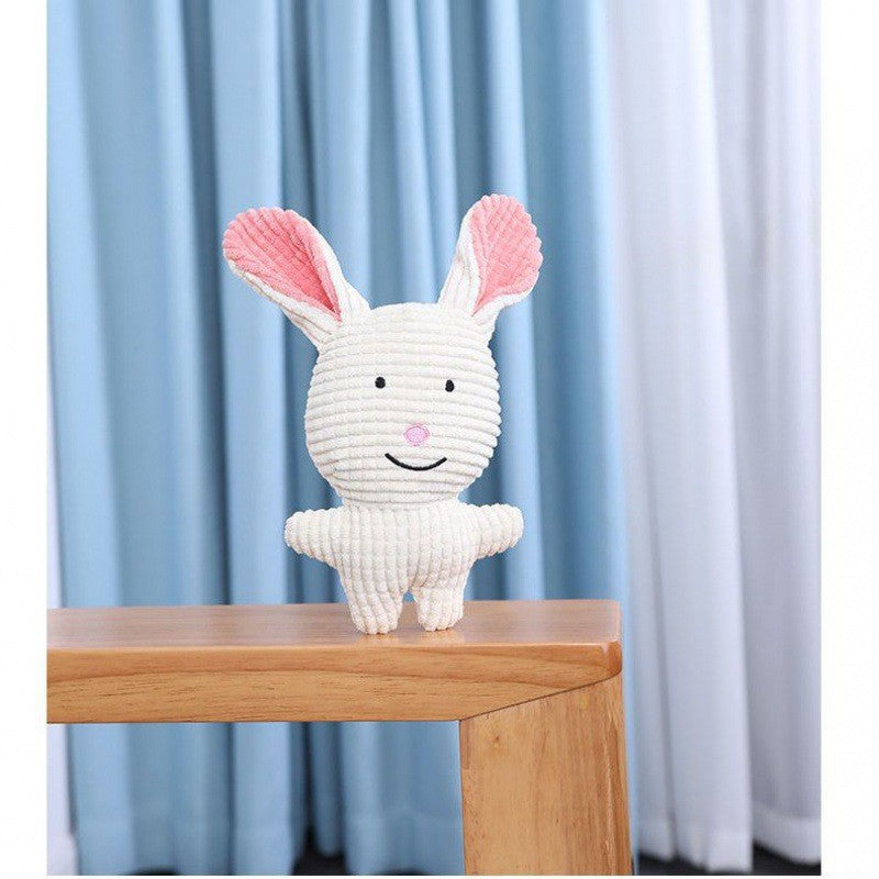 Pet Toy Pink Pig White Rabbit Voice Molar Tooth Cleaning Pet Plush Dog Toy Supplies