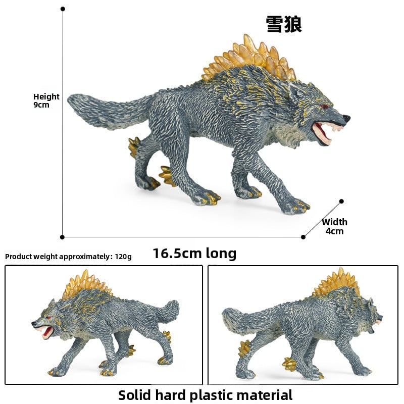 Solid Simulation Wild Wolf Animal Model for Kids Educational Toy
