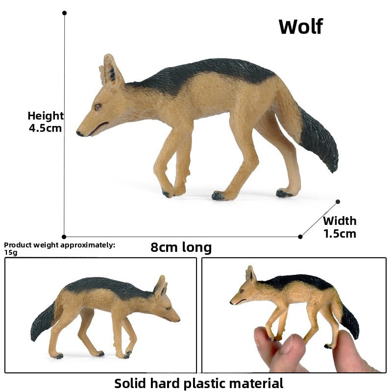 Solid Simulation Wild Wolf Animal Model for Kids Educational Toy