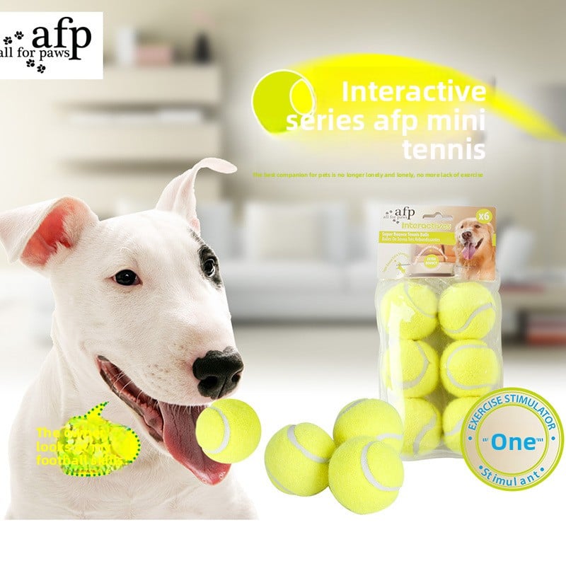 AFP tennis dog toy three sizes pet toy dog bite-resistant ball plush material outdoor playing elastic ball