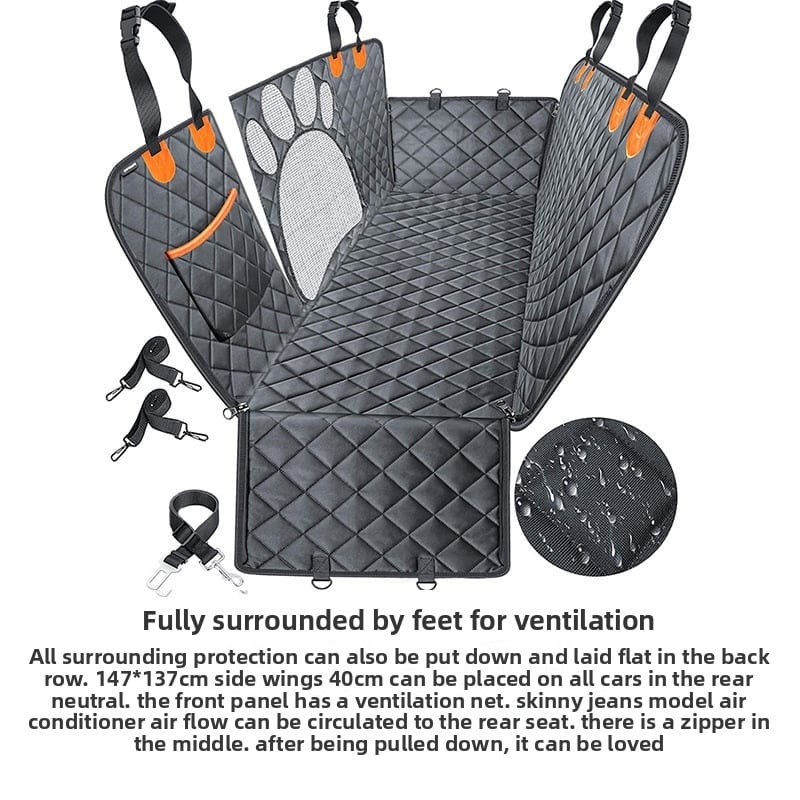 Pet car seat pad is waterproof and dirt-resistant.