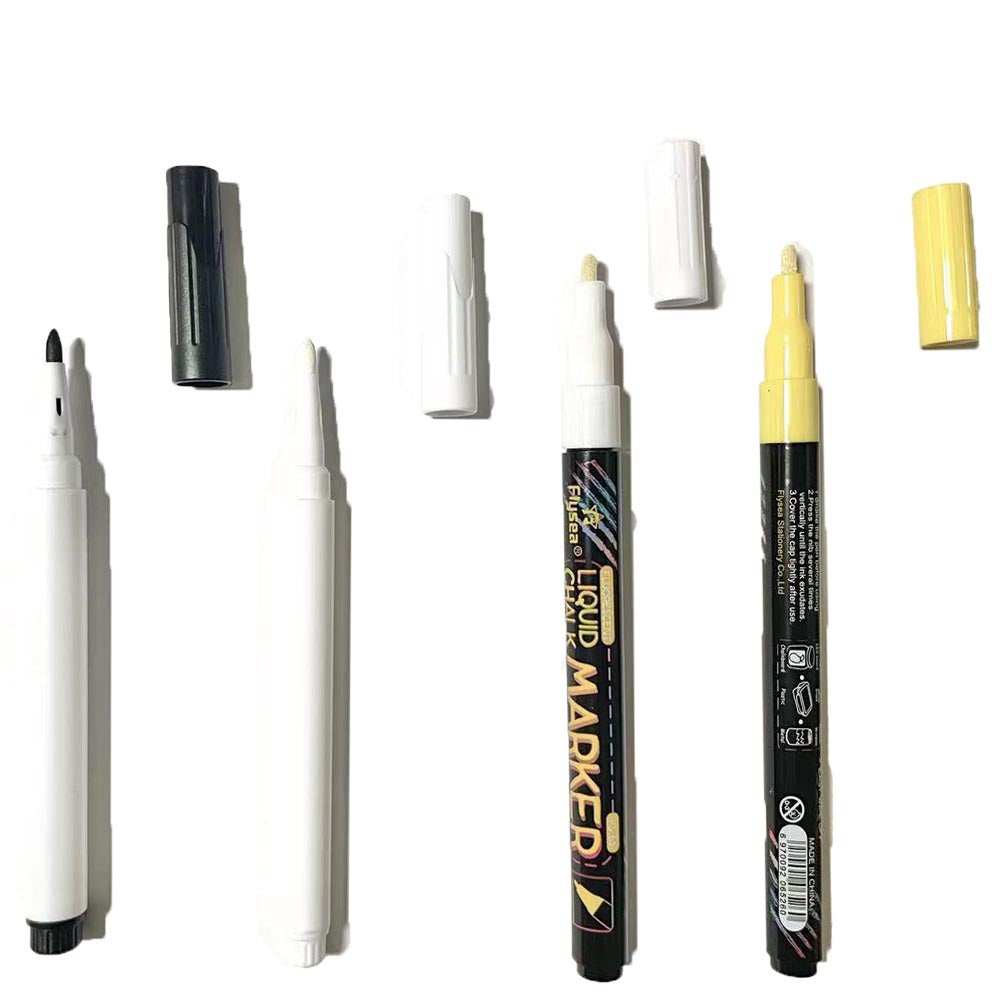 Cross-border spot erasable whiteboard pen water-based dust-free logo-free white black liquid chalk