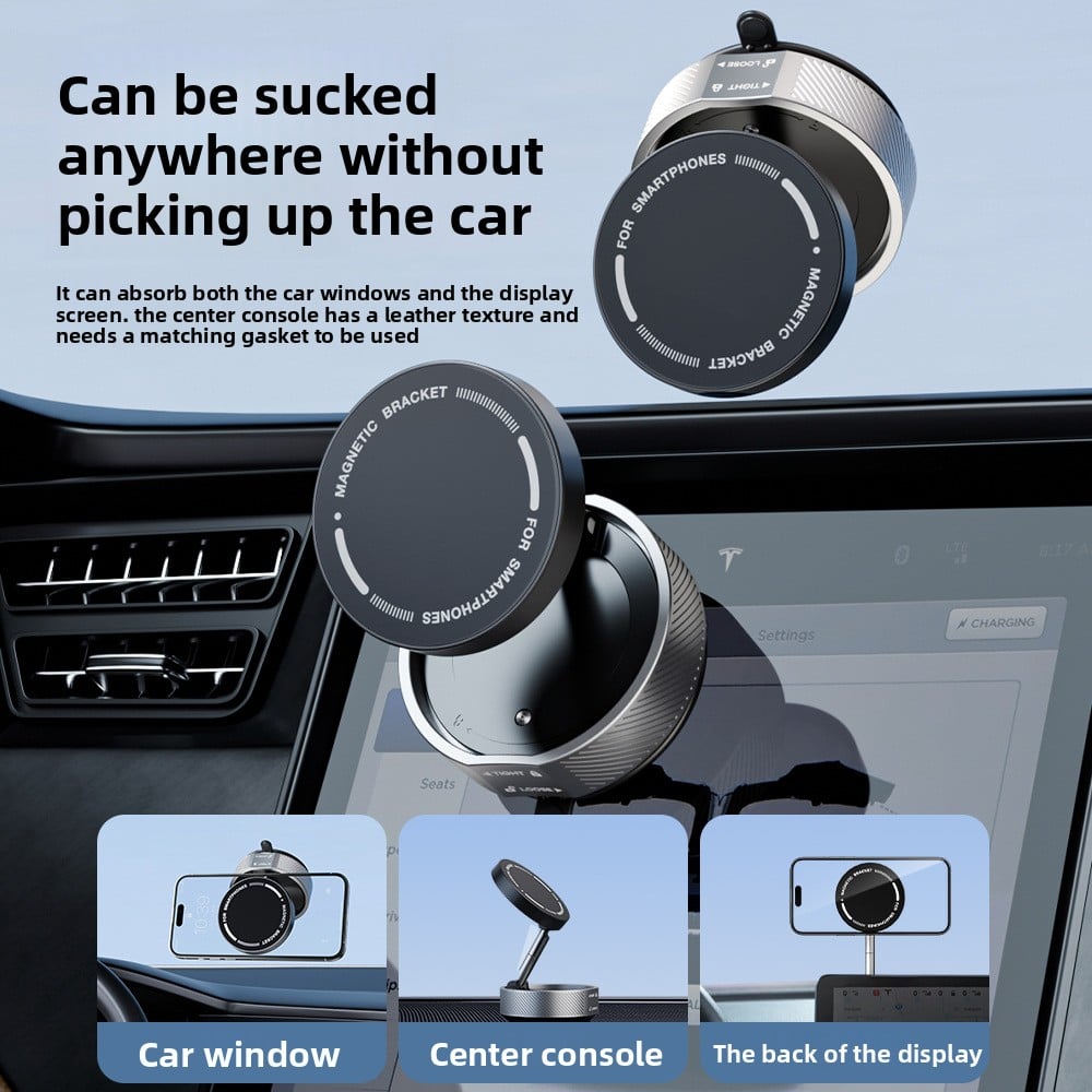 Car mobile phone bracket  vacuum adsorption magnetic bracket multi-scene angle adjustment 360 � rotating bracket