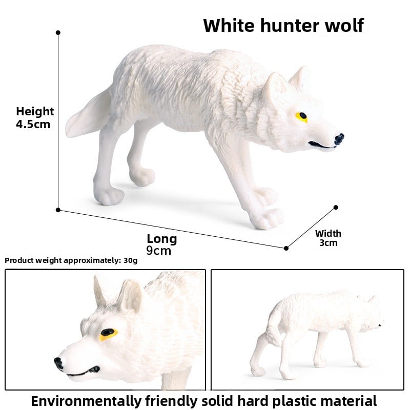 Solid Simulation Wild Wolf Animal Model for Kids Educational Toy