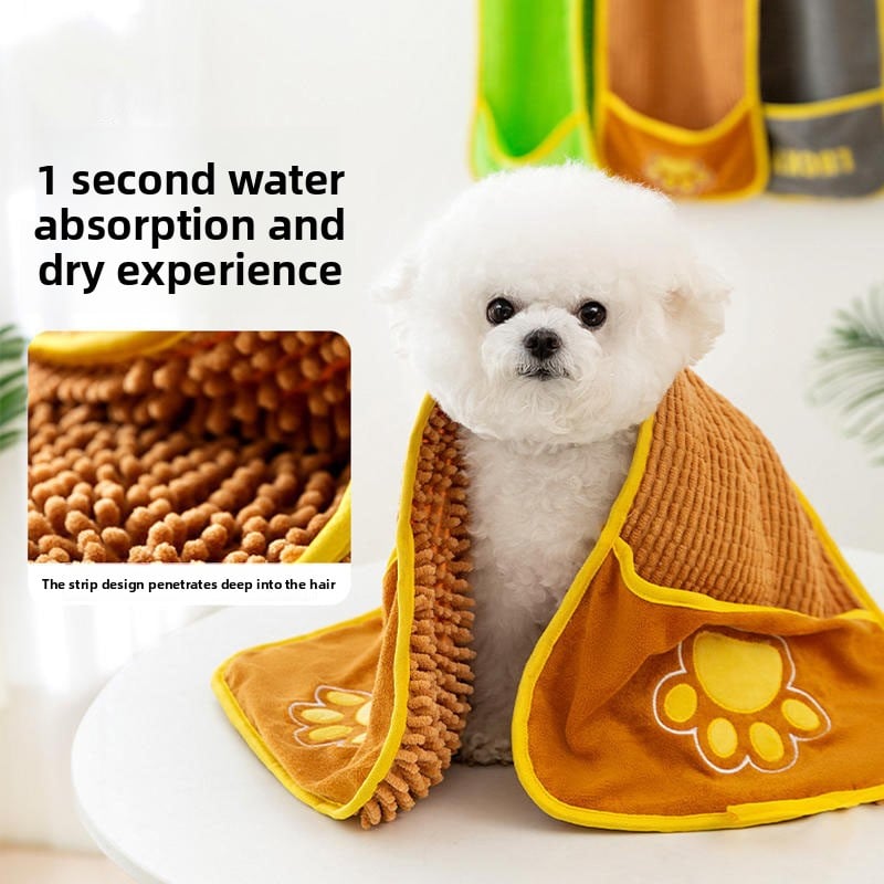 Super absorbent and quick-drying bath towel for pets