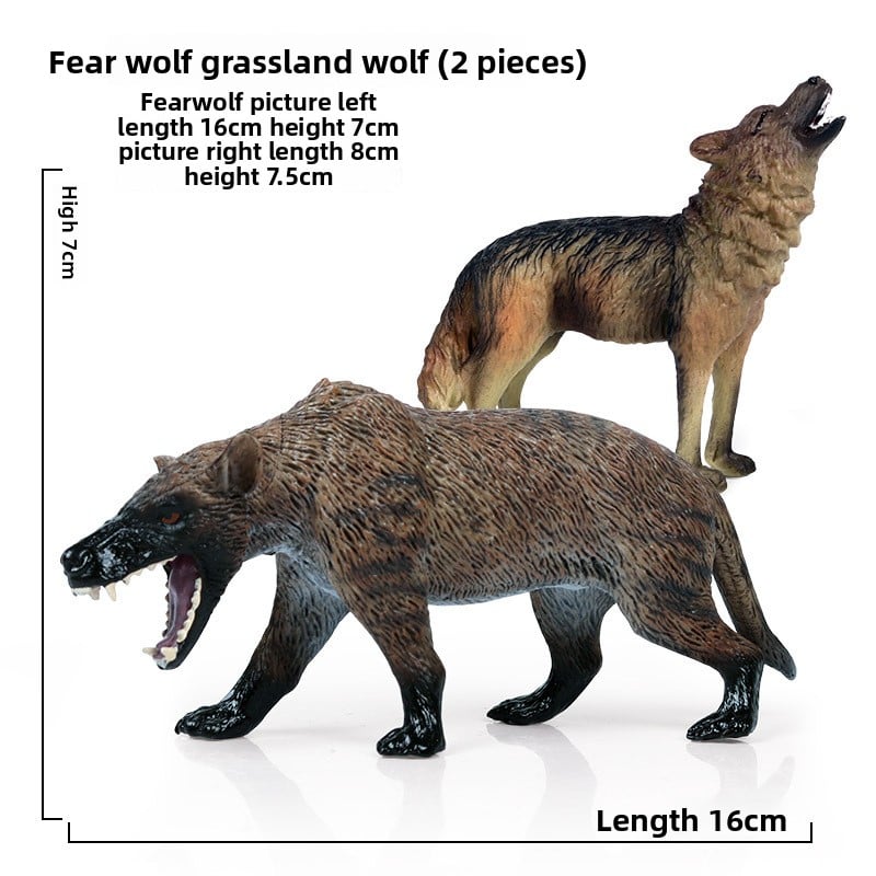 Solid Simulation Wild Wolf Animal Model for Kids Educational Toy
