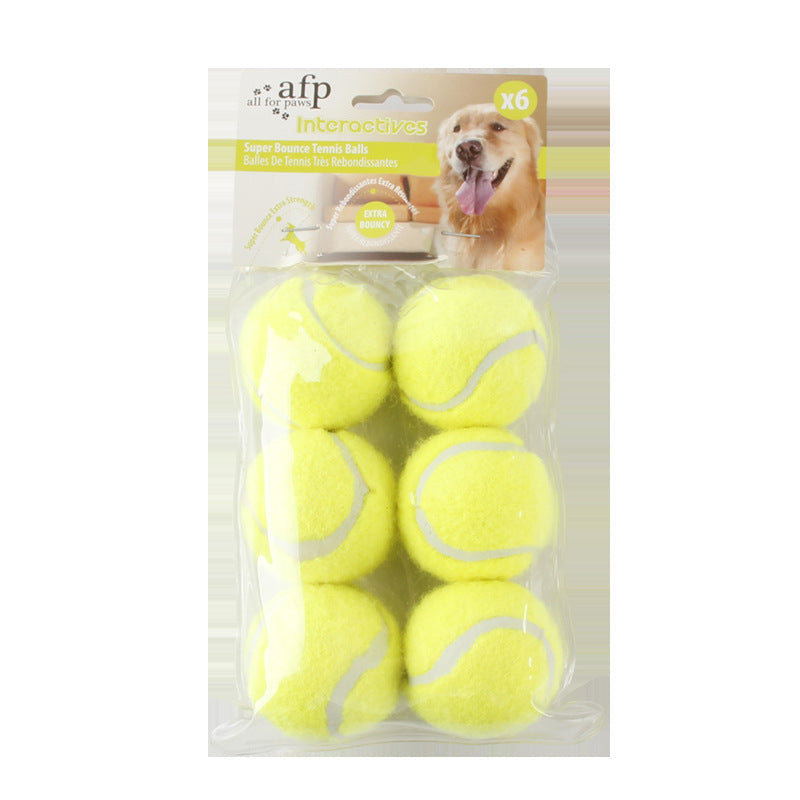 AFP tennis dog toy three sizes pet toy dog bite-resistant ball plush material outdoor playing elastic ball
