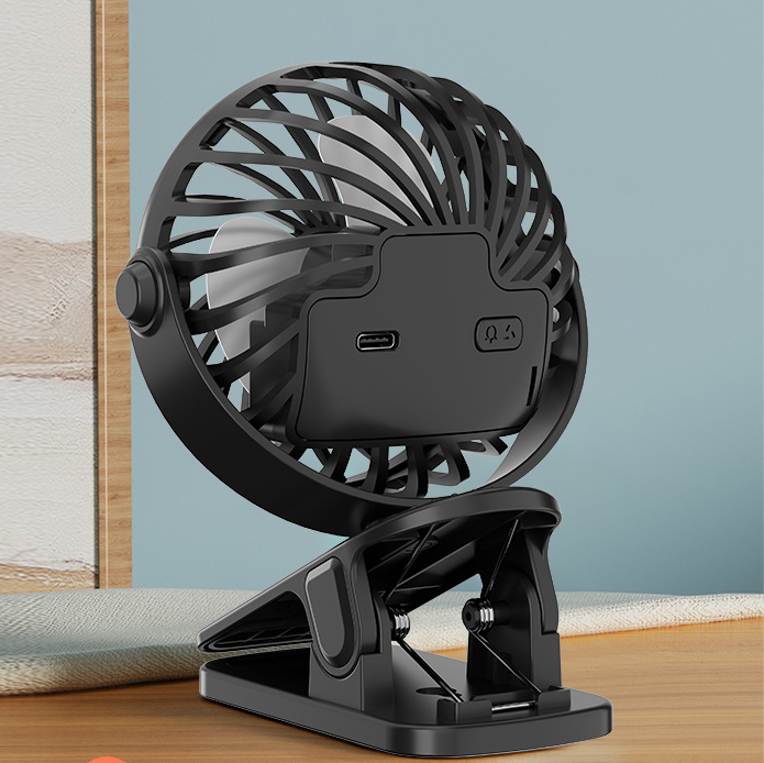 Multi-function Clip Fan Dormitory Portable Wall-hanging Circulating Small Fan USB Lighting Desktop Fan